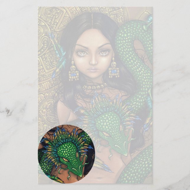 "Prêtresse papeterie de Quetzalcoatl" (Devant)