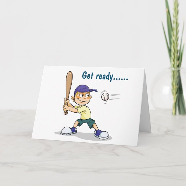 PRÊTS À S'AMUSER HEUREUX **9ème** CARTE D'ANNIVERS (Devant)