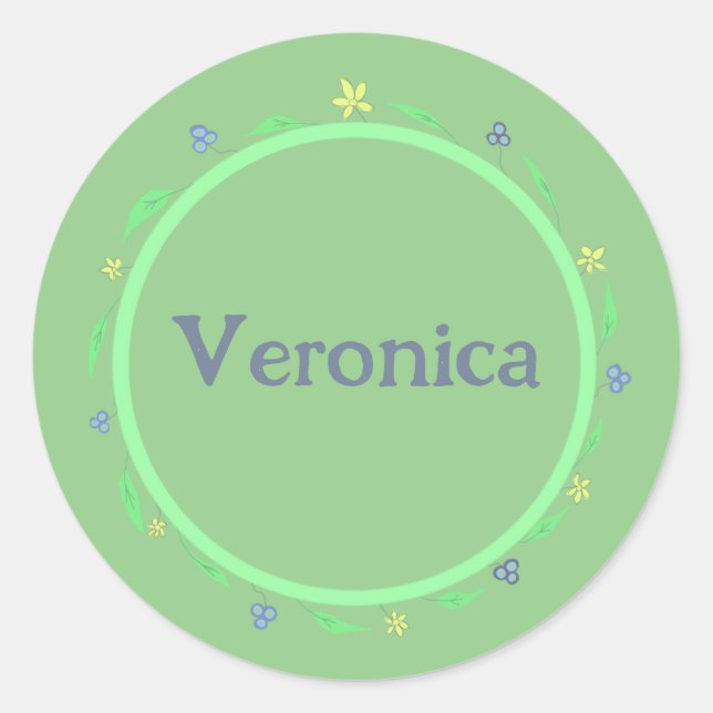 Prettiest green classic round sticker (Front)