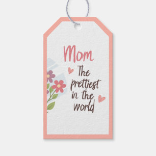 Prettiest Mom Gift Tag – Floral Mother's Day