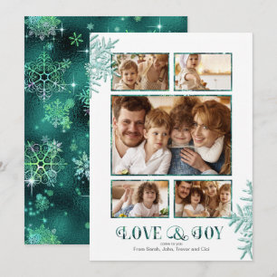 Prettiest Snowflakes Photo Template Green ID846