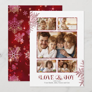 Prettiest Snowflakes Photo Template Red ID846