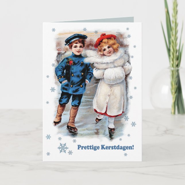 Prettige Kerstdagen. Carte de Noël en néerlandais (Devant)