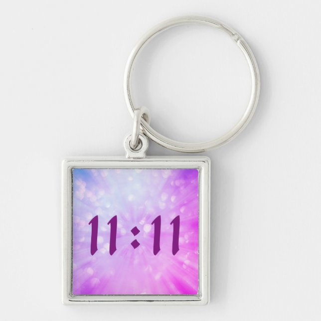 Pretty 11:11 design keychain (Front)