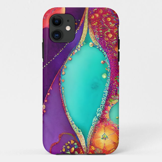Pretty Abstract Beachy Art Case-Mate iPhone Case (Back)
