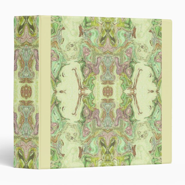 Pretty Abstract in Yellow, Lime, and Pink Binder (Front/Spine)