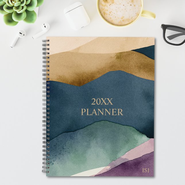 Pretty Abstract Modern Pattern Monogram  Planner (Creator Uploaded)