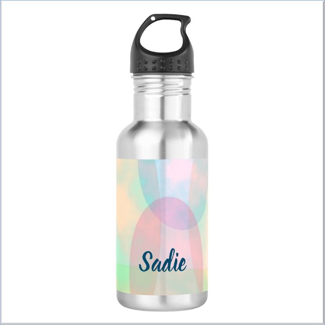 Pretty Abstract Pastel Dreamy Ellipses 532 Ml Water Bottle (Bookmark my store!
https://www.zazzle.com/store/capricepetit/products)