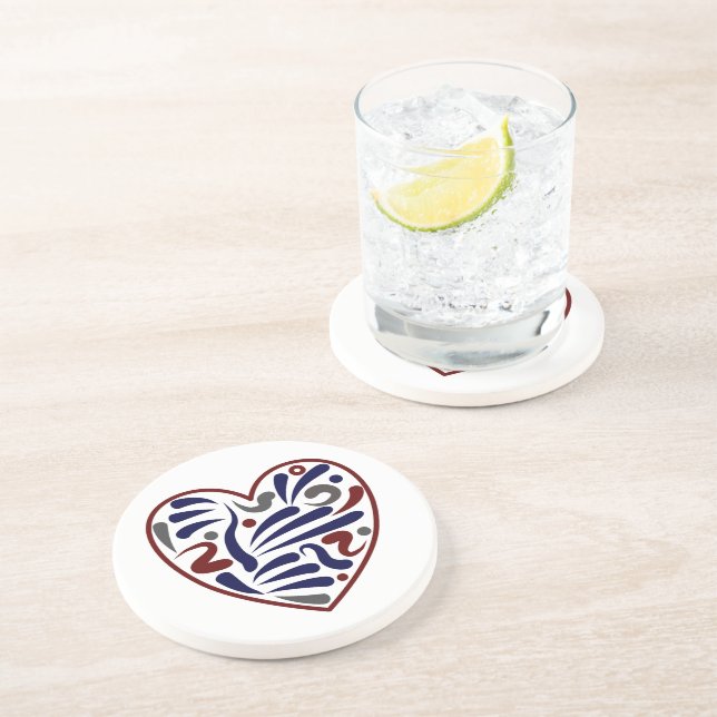 Pretty abstract pattern coaster (Side)