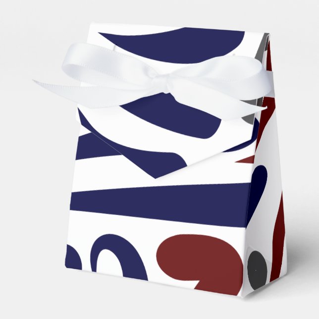 Pretty abstract pattern favor box (Front Side)