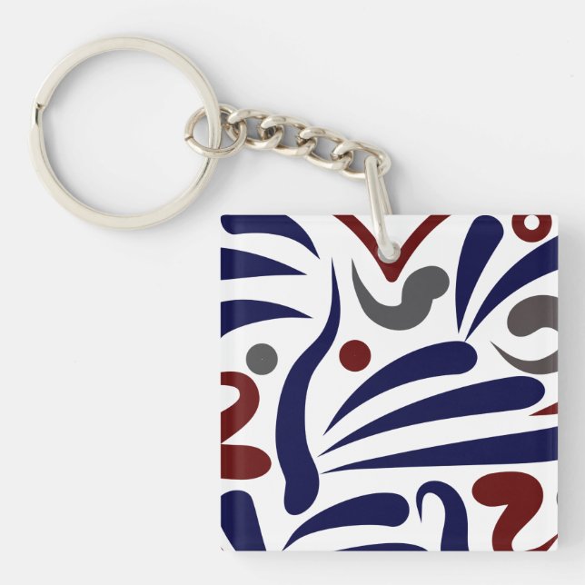 Pretty abstract pattern keychain (Front)