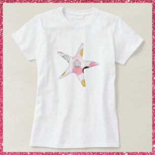 Pretty Abstract Pattern Ocean Starfish T-Shirt