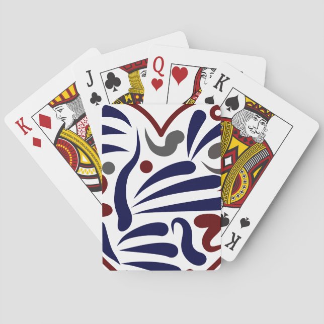 Pretty abstract pattern playing cards (Back)