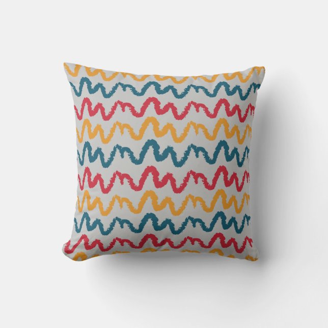 Pretty Abstract Pattern Throw Pillow (Front)
