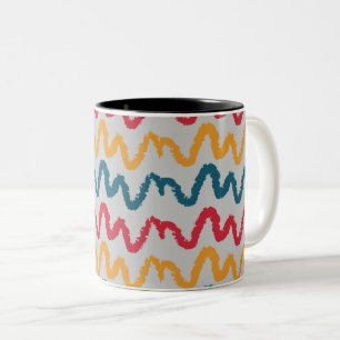 Pretty Abstract Pattern Two-Tone Coffee Mug