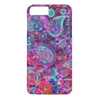 Pretty Abstract Pink and Aqua Paisley iPhone 8 Plus/7 Plus Case