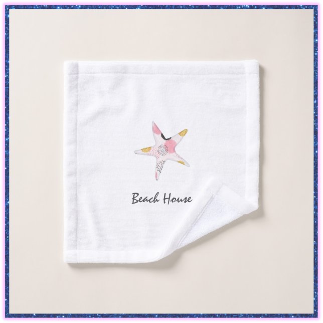 Pretty Abstract Starfish Beach House Bath Towel Set (Creator Uploaded)