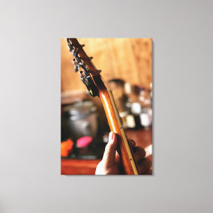 Pretty Acoustic Guitar Canvas Print