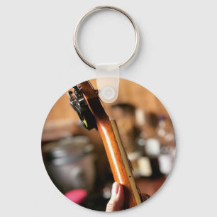 Pretty Acoustic Guitar Keychain