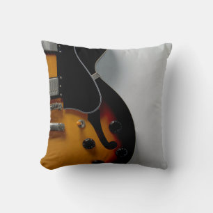 Pretty Acoustic Guitar Throw Pillow