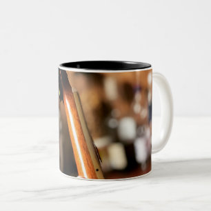 Pretty Acoustic Guitar Two-Tone Coffee Mug