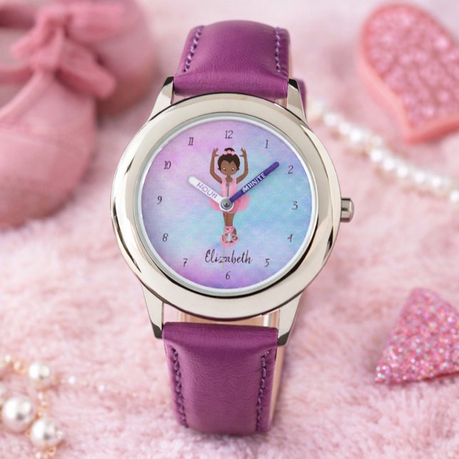 Pretty African American Ballerina Wrist Watch (Creator Uploaded)