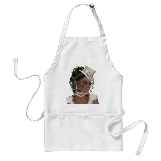 Pretty African American Woman Standard Apron (Front)