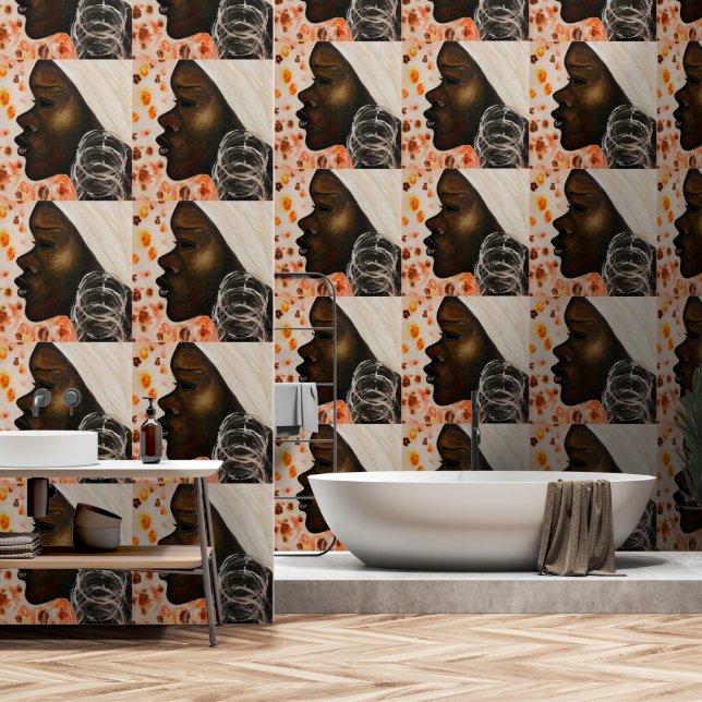 Pretty African Woman Wallpaper (Bathroom)