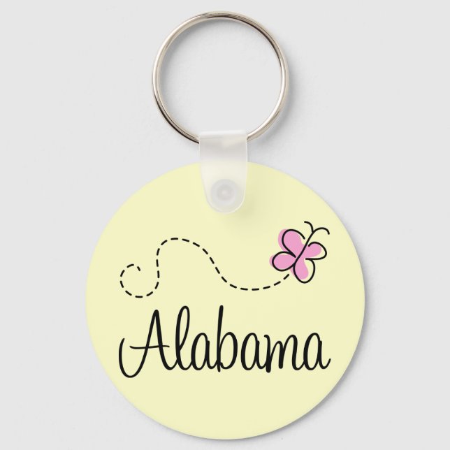 Pretty Alabama T-shirt Gift Keychain (Front)