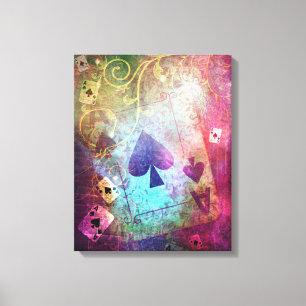 Pretty Alice in Wonderland Inspired Ace of Spades Canvas Print