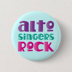 Pretty Alto Singers Rock Gift 2 Inch Round Button