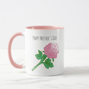 Pretty and Beautiful Pink Rose Mug