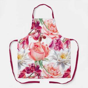 Pretty and Colourful Floral Print Apron