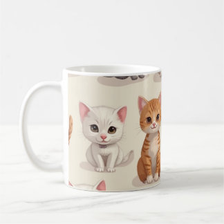 Pretty and cute kitten pillow coffee mug