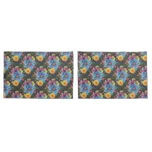 Pretty And  Dark Floral  Pillowcase