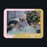 Pretty and Modern Geometric Happy Holidays Photo Magnet<br><div class="desc">Add some with this Pretty and Modern Geometric Happy Holidays Photo Magnet,  personalized with your favourite photo.</div>