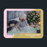 Pretty and Modern Geometric Happy Holidays Photo Magnet<br><div class="desc">Add some with this Pretty and Modern Geometric Happy Holidays Photo Magnet,  personalized with your favourite photo.</div>