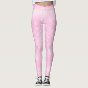 Pretty and Pink Stars Girly Leggings