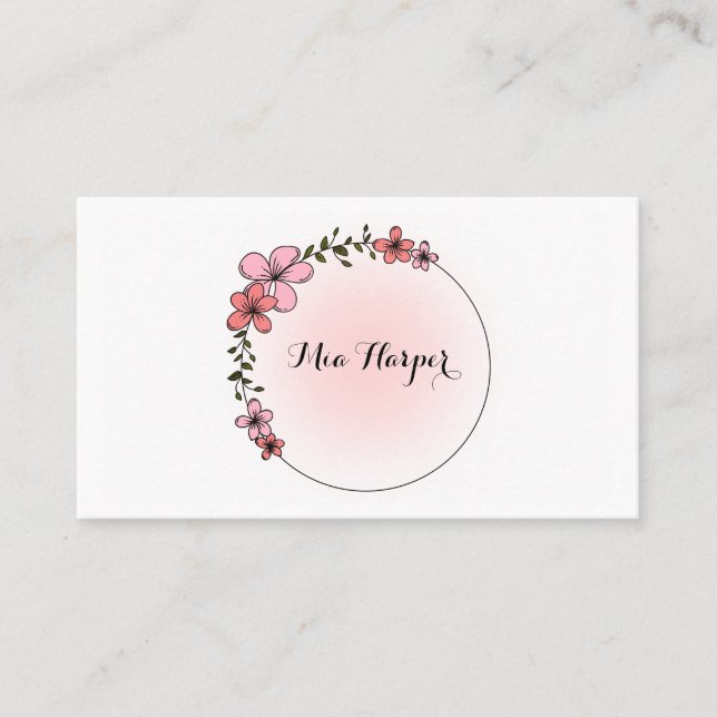 Pretty and Professional Personalized Business Card (Front)