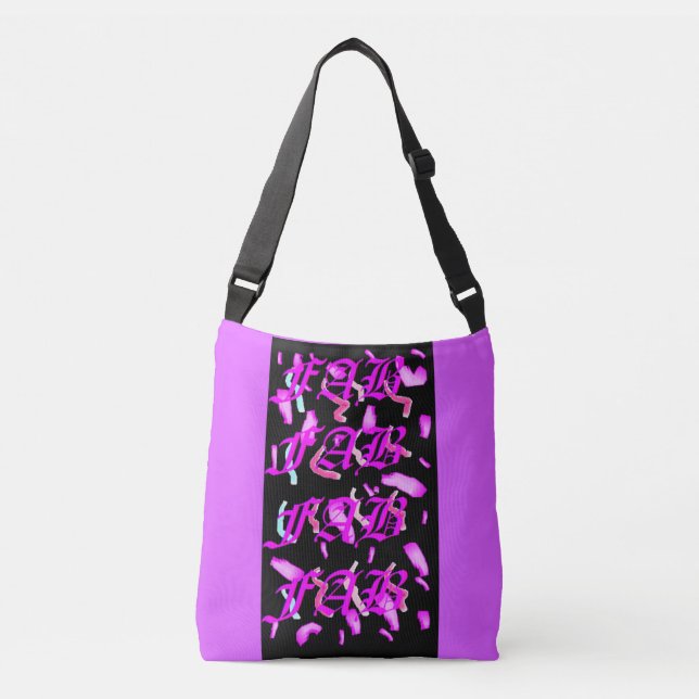 Pretty and purple graphic designed for you crossbody bag (Front)