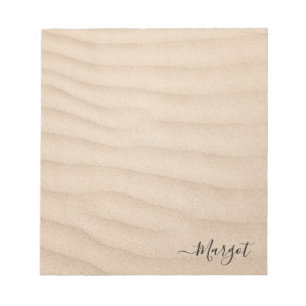 Pretty and Simple Beach Sand Notepad