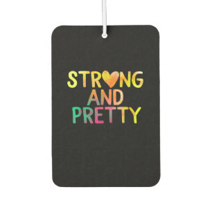Pretty And Strong Woman Gym Workout Fitness Air Freshener