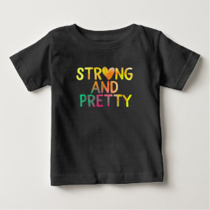 Pretty And Strong Woman Gym Workout Fitness Baby T-Shirt