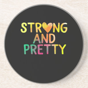 Pretty And Strong Woman Gym Workout Fitness Coaster
