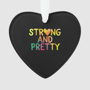 Pretty And Strong Woman Gym Workout Fitness Ornament