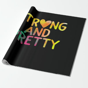 Pretty And Strong Woman Gym Workout Fitness Wrapping Paper