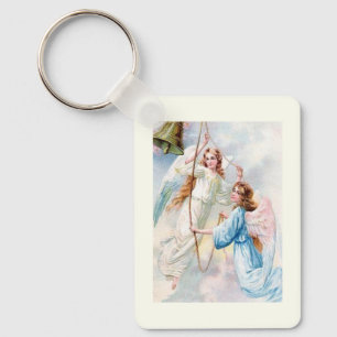 Pretty Angels With Bell Keychain