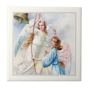 Pretty Angels With Bell Tile