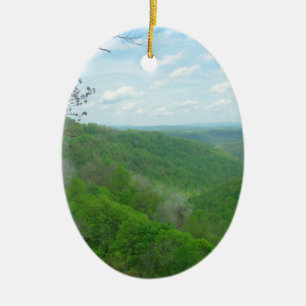 Pretty Appalachian Overlook Ceramic Ornament