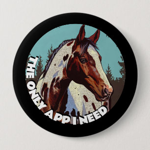 Pretty Appaloosa 4 Inch Round Button